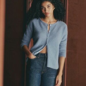 Sezane Soft Blue Women's Cardigan